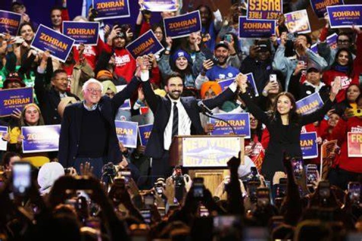 AOC At 2020 Election Rally With Bernie Sanders In California