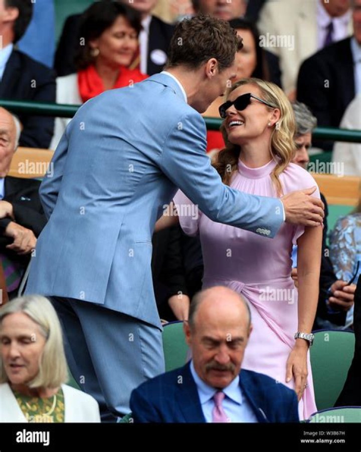Benedict Cumberbatch and Katherine Jenkins at Wimbledon