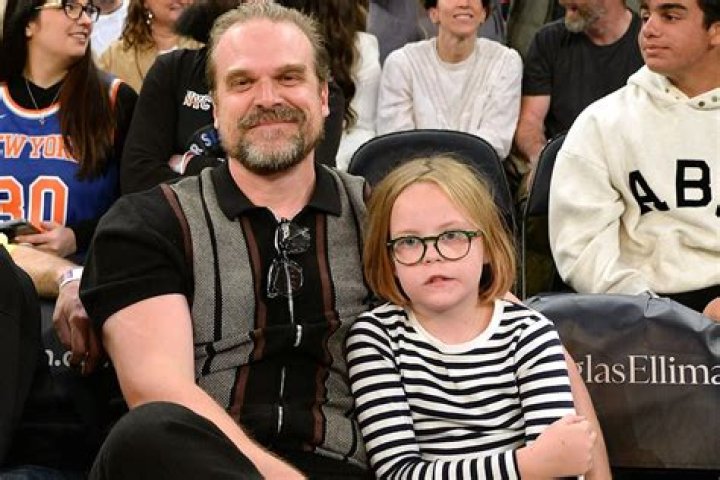 David Harbour with step daughter Ethel San Antonio Spurs v New York Knicks, NBA Basketball, Madison Square Garden, New York, USA - 04 Jan 2023