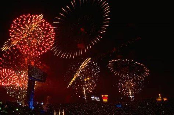 Fireworks explode during the closing ceremony of the 2018 Winter Olympics in Pyeongchang, South Korea Olympics Closing Ceremony, Pyeongchang, South Korea - 25 Feb 2018
