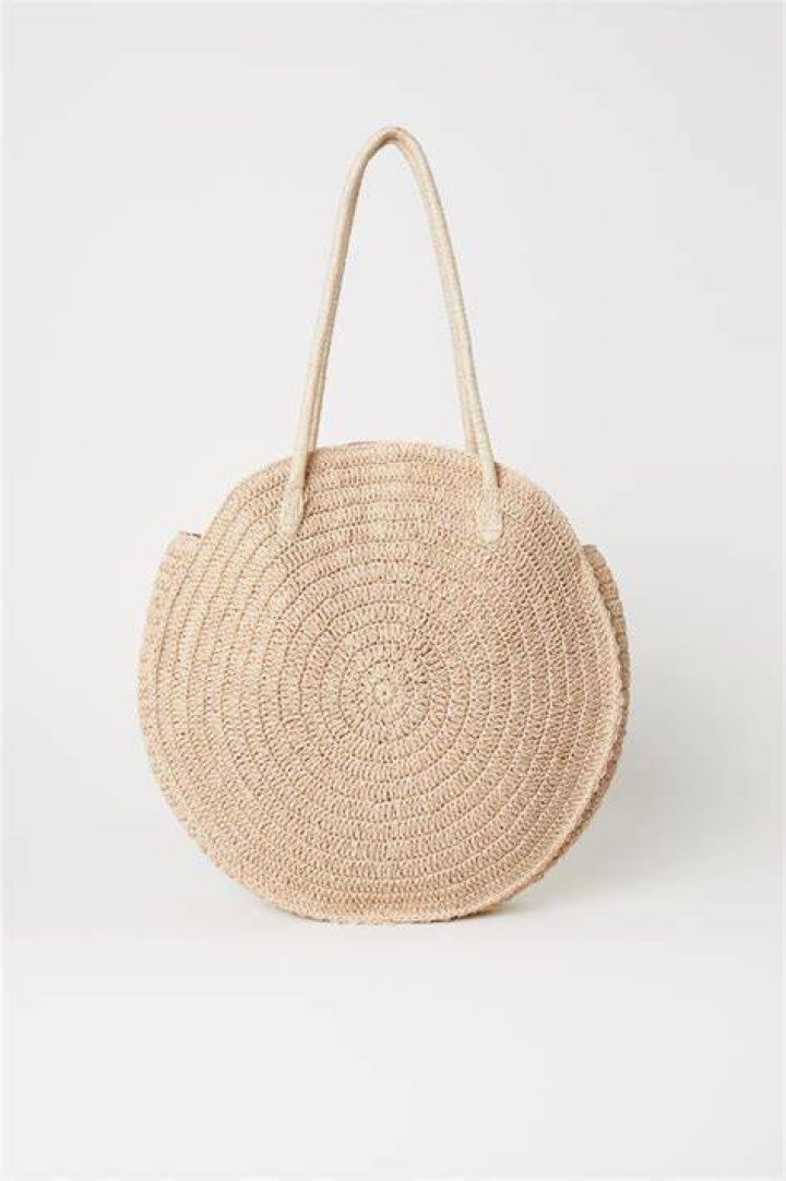 H&M Round Straw Shoulder Bag, $29.99, hm.com