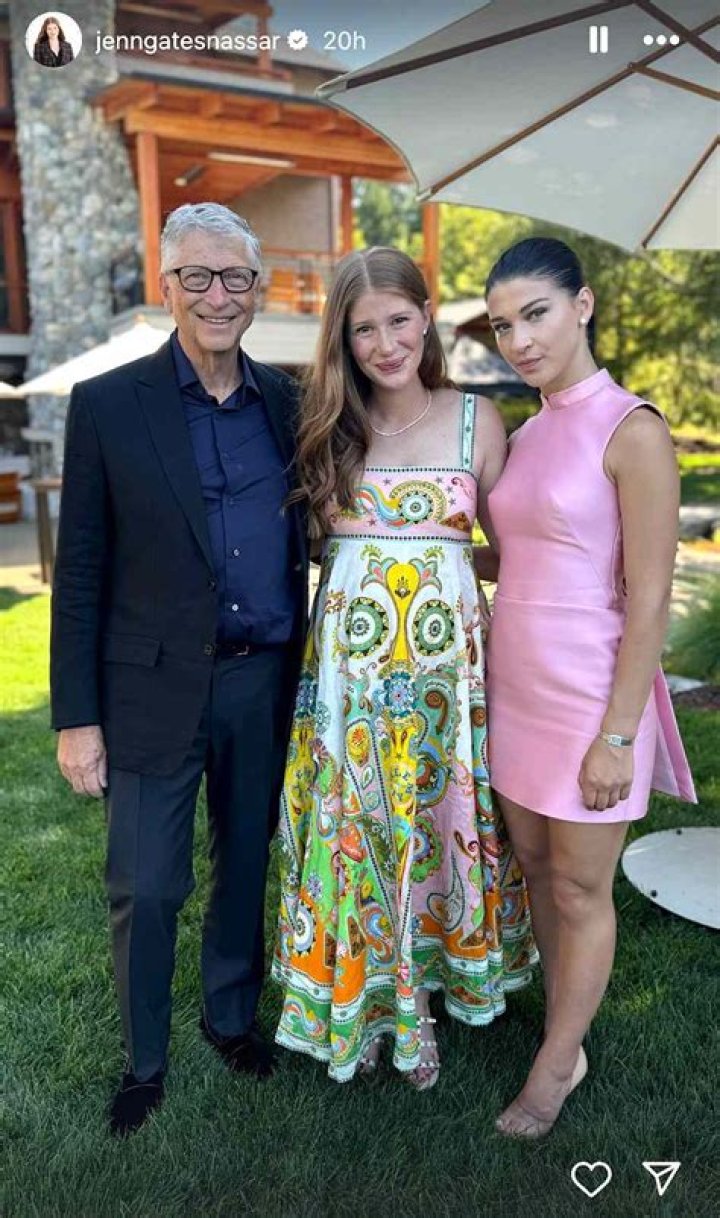 Jennifer Gates and her dad Bill Gates at an event