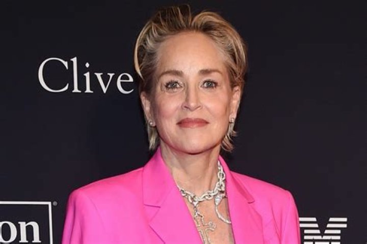 Sharon Stone At A Grammy Viewing Party