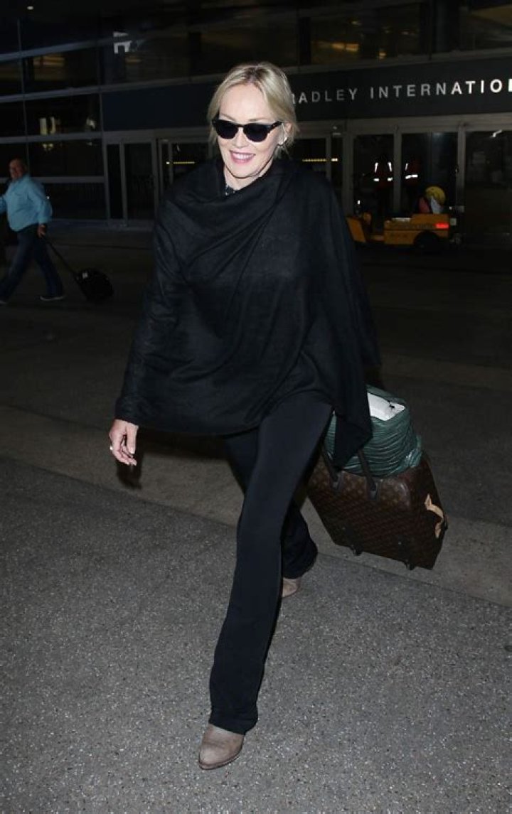 Sharon Stone At LAX