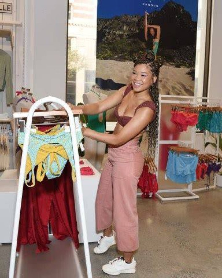 Storm Reid stops by Pacsun in Downtown Los Angeles to preview her collection
