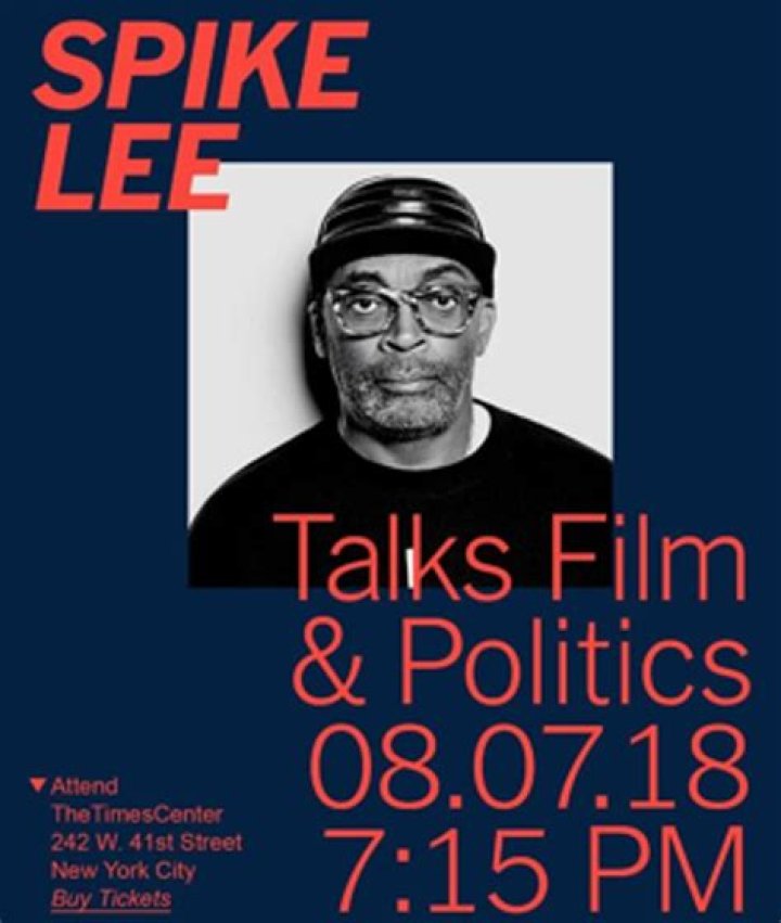 TimesTalks with Spike Lee, New York, USA &ndash; 07 Aug 2018