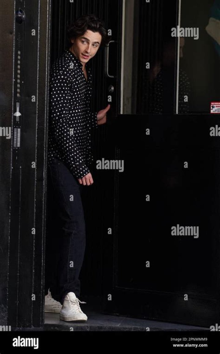 Timothee Chalamet films a Chanel commercial wearing all black in New York City Pictured: Timothee Chalamet Ref: SPL5538726 190423 NON-EXCLUSIVE Picture by: Christopher Peterson / SplashNews.com Splash News and Pictures USA: +1 310-525-5808 London: +44 (0)20 8126 1009 Berlin: +49 175 3764 166 World Rights